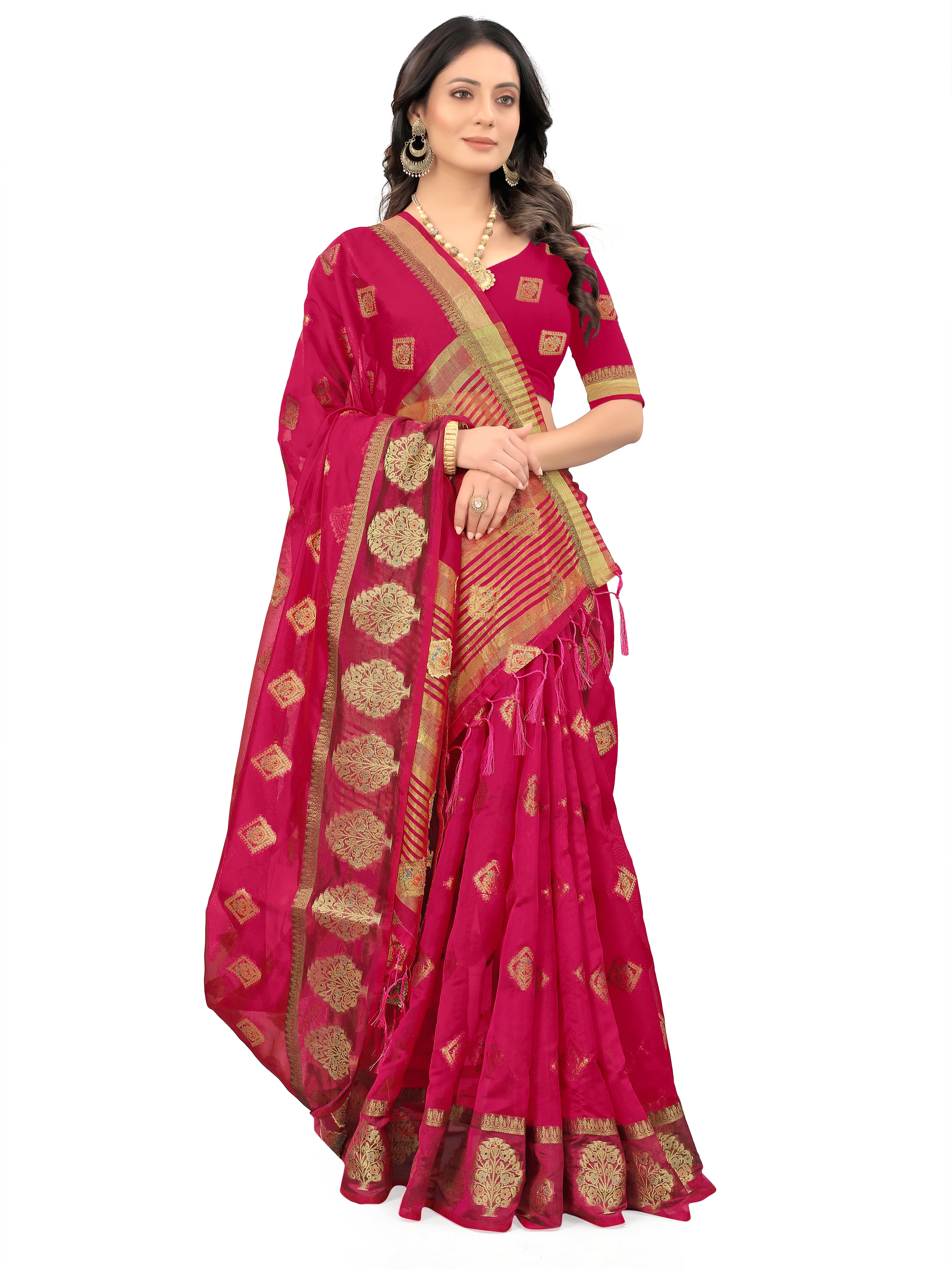 New Collection Organza Fabric Saree of Best Quality For Sale