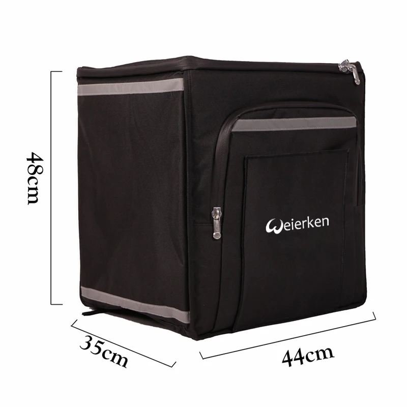 Wholesale Thick Durable Bike Motorcycle Bicycle Cooler Backpack Pizza Thermal Bag Food Delivery Insulated Bag CANS Letter EXCB03