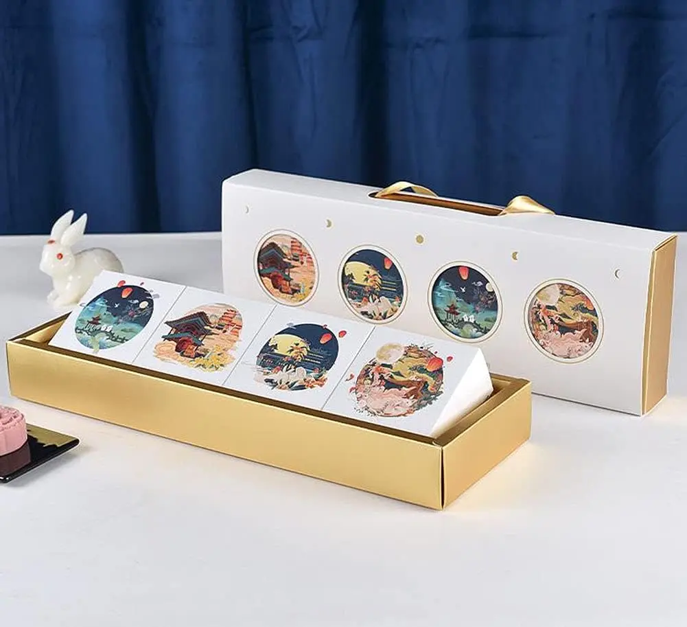 TH CB-186 Customized designed Gift Box Moon Cake Cookies Cupcake Baking Boxes for Moon Festival