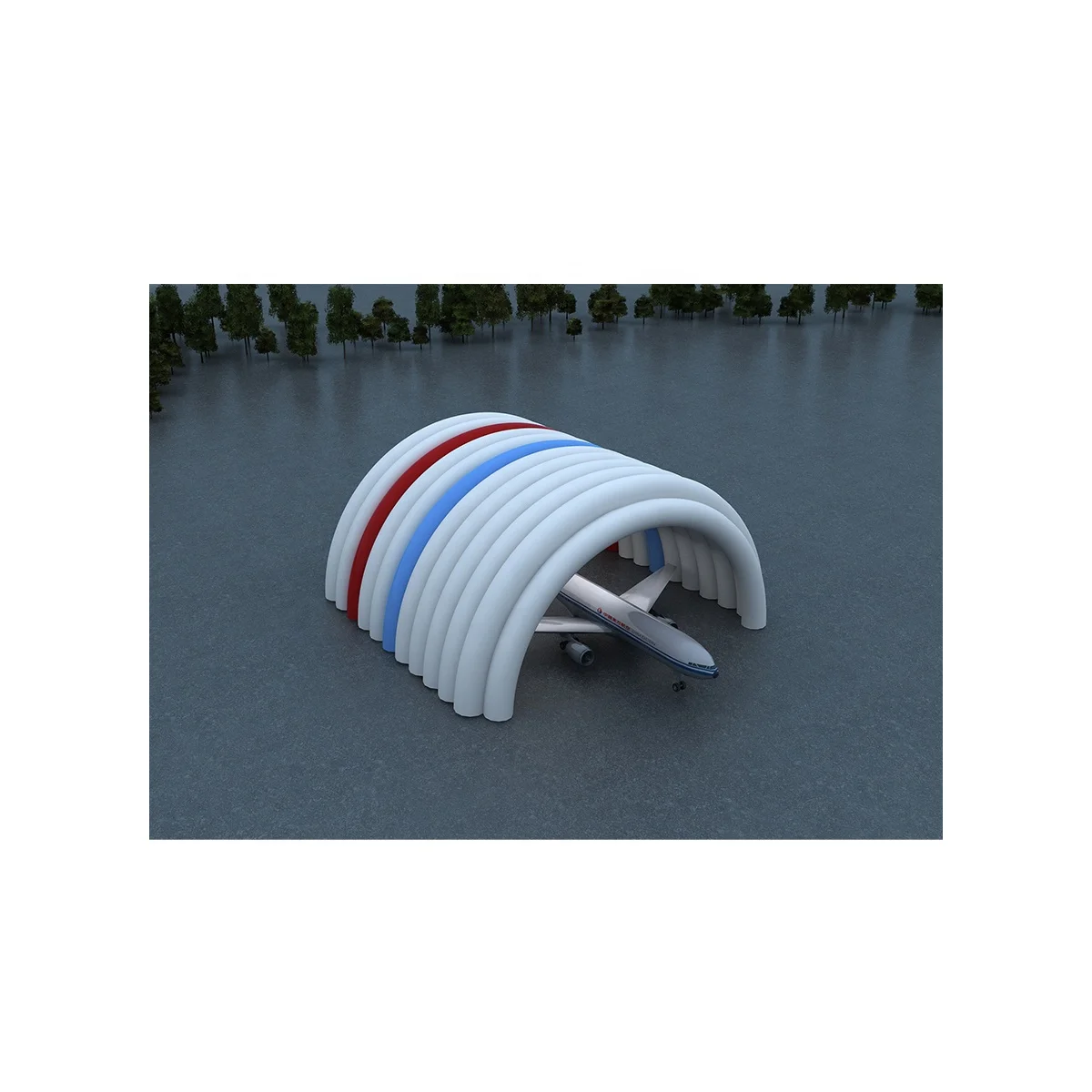 Air rib membrane hangar Inflatable hangar  car parking garage canopy