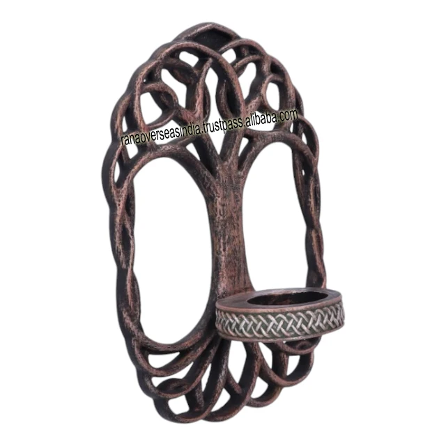 Highest Selling Celtic Tree Of Life Style Wall Hanging Metal Candle Holder for Events Decorations Party Decorations