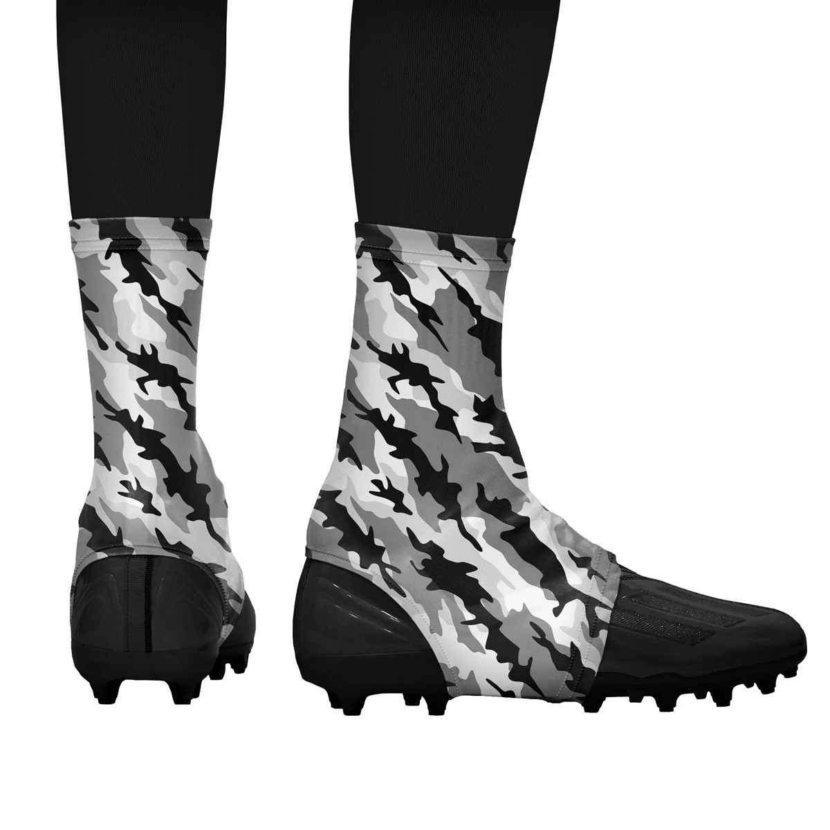 Pure 2023 Solid White Customized blank Cycling Football Soccer cleat covers spats Low MOQ Stretchy Cleat Covers youth adults