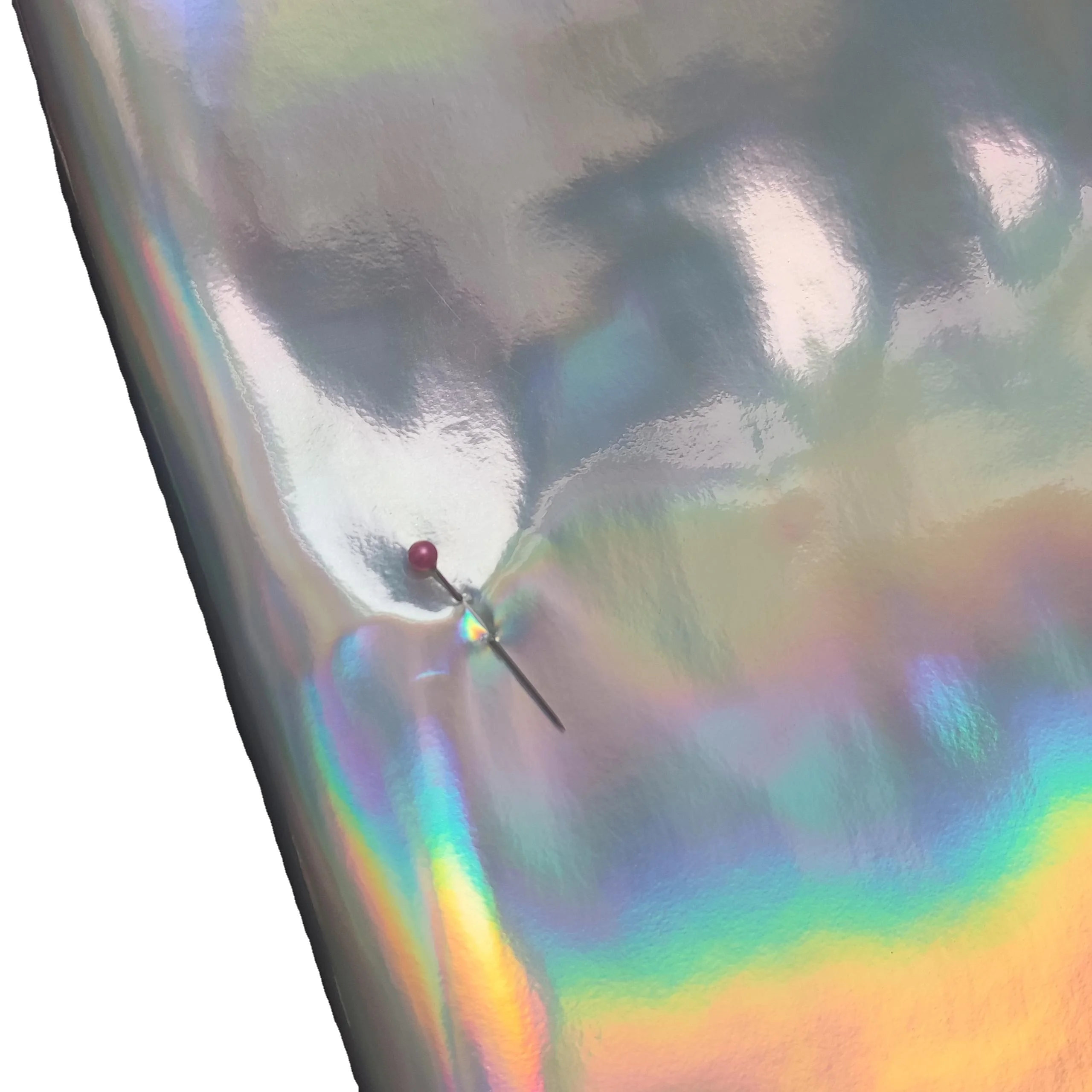 Wholesale Custom 70%pvc 30%polyester Digital Printed Sparkling Laser Vinyl Fabric Low Moq For Bags