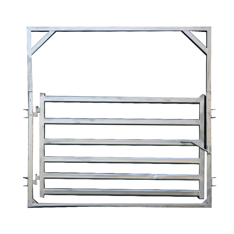 Haotian sale 4 foot galvanized pipe rail fence with Ranch Fence with Steel Brace