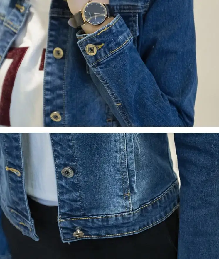 High Quality Blue Oversized Long Denim Jackets Distressed Womens Jean Jacket Wholesale Denim Jacket