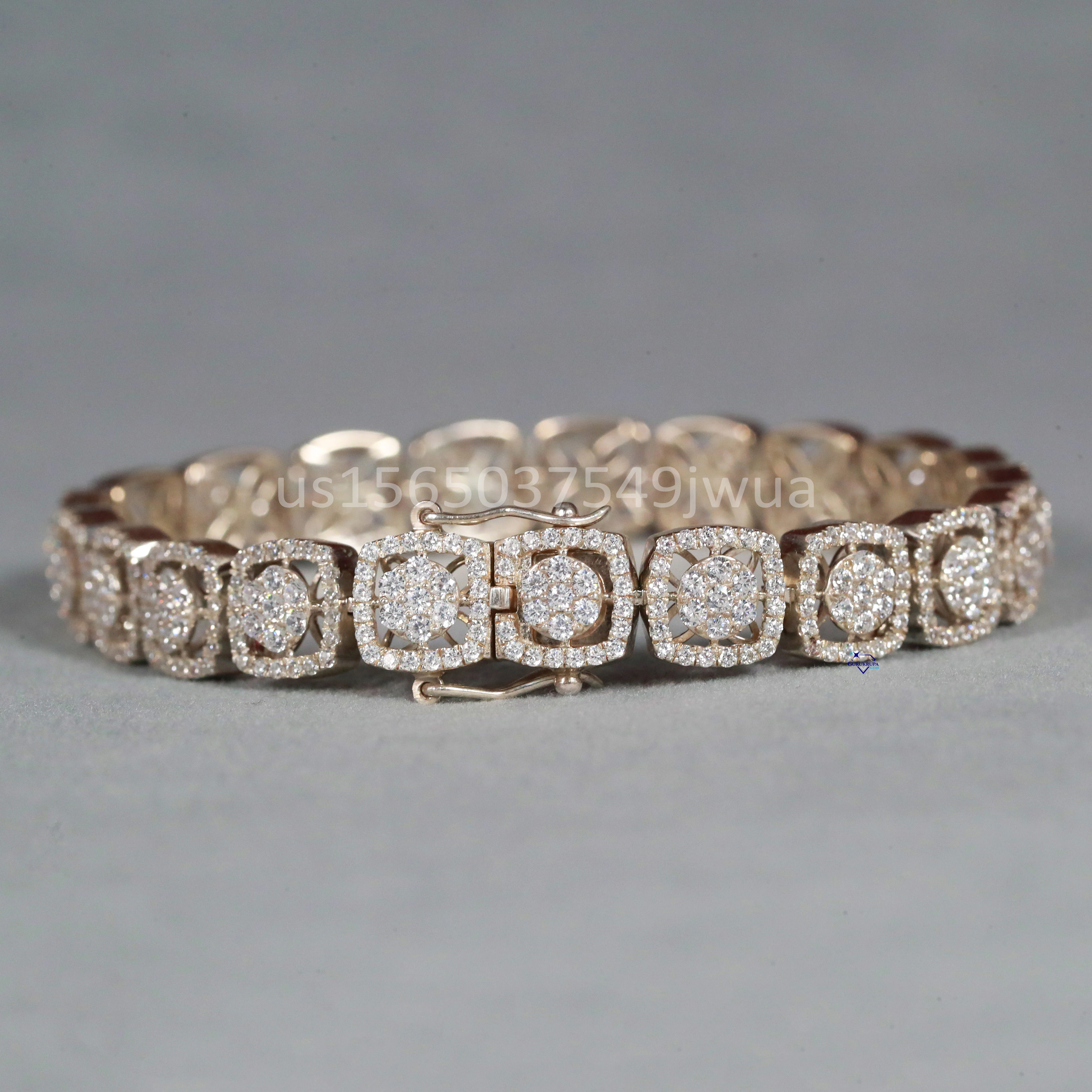 Moissanite diamond bracelet crafted In 14 kt white gold with enhanced VVS clarity for women stylish new arrival jewelry