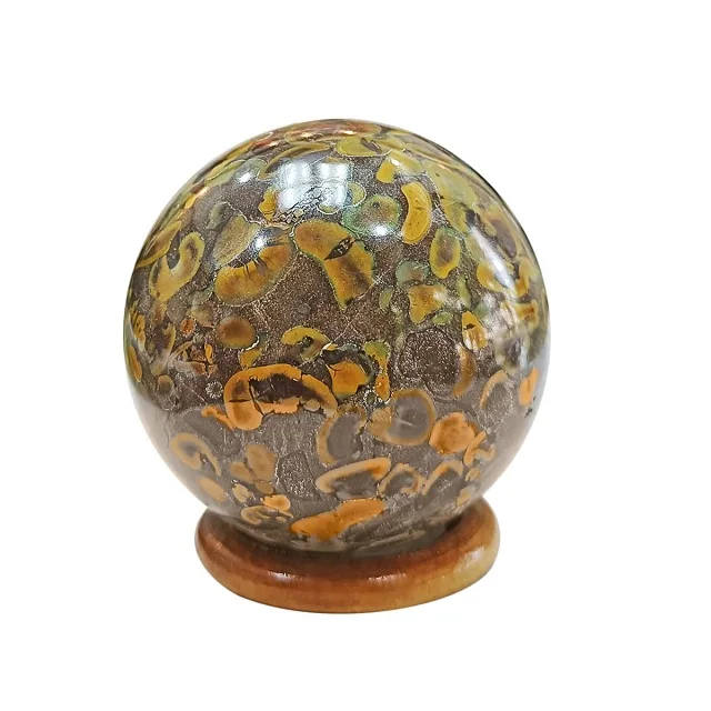 High Quality Natural Polished Ajuba Jasper Snowflake Obsidian Crystal Spheres Quartz Agate Gemstone Ball for Chakra Style Sale