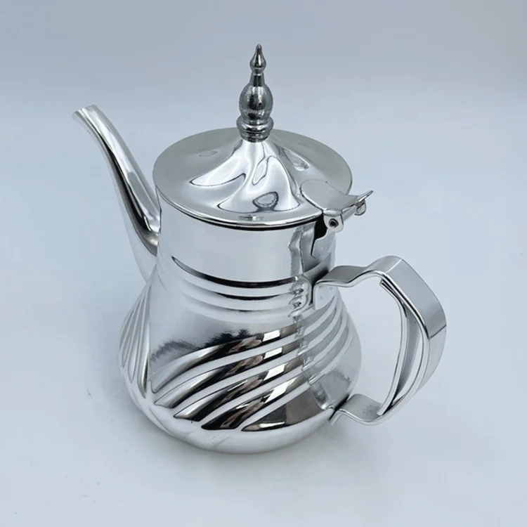 Wholesale 0.8L 1.2L 1.6L 2.0L Arabia Water Kettle Small Stainless Steel Moroccan Tea Set Ramadan Induction Teapot