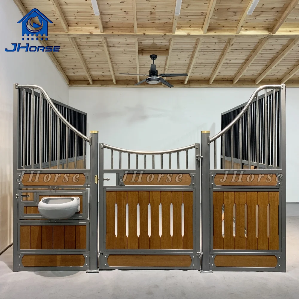 China  Luxury Portable Hot Dipped Galvanized Surface Horse Box Horse Stable Stalls for Horse Barn Stable