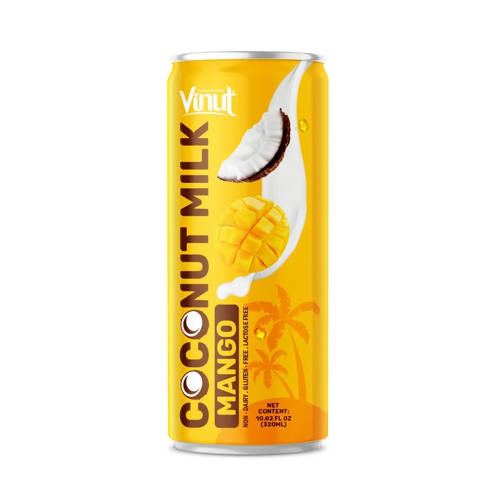10.82 Fl Oz Coconut Milk Drink mixed with Mango Fruit Juices Can (Tinned) Coconut milk with Original OEM Company Best Price