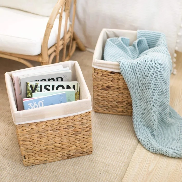 Best Selling Wooden Seagrass Woven Baskets Hand Waving Storage Box Storage Organizer Seagrass Baskets Planters Vietnam