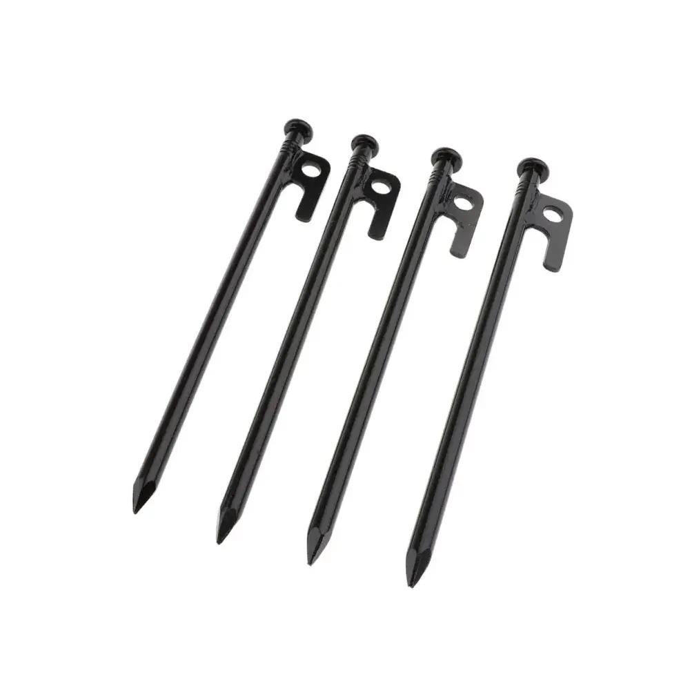 Heavy-Duty Steel Solid Tent Stakes Pegs for Outdoors Mountain Climbing