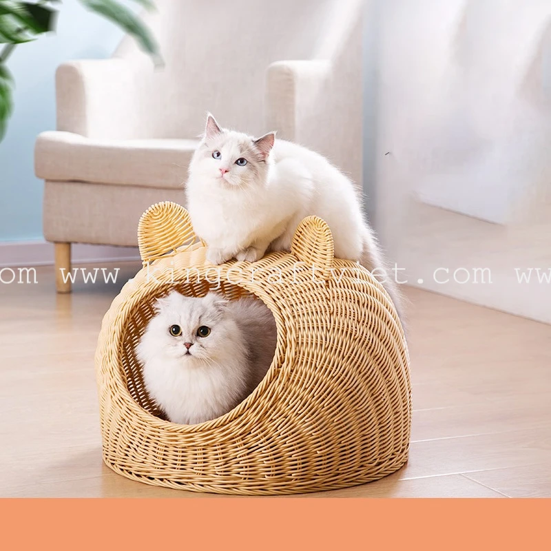 Хит продаж кровать для кошек из ротанга домашних животных дом собак аксессуары сделано во Вьетнаме FBA Amazon