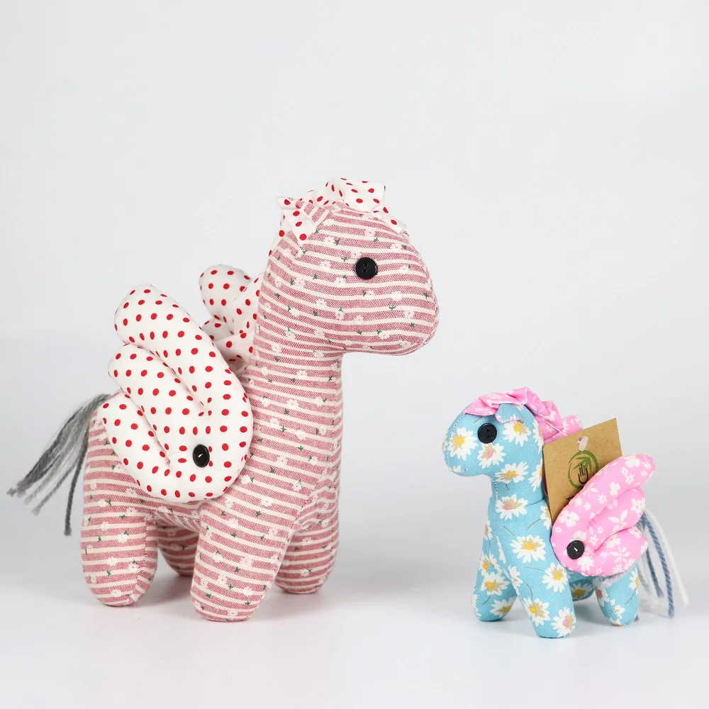 Various Colors Toys & Hobbies Pet Toys Mini Cotton Floral Pattern Fabric Pony Has Wings Stuffed Animal Toys