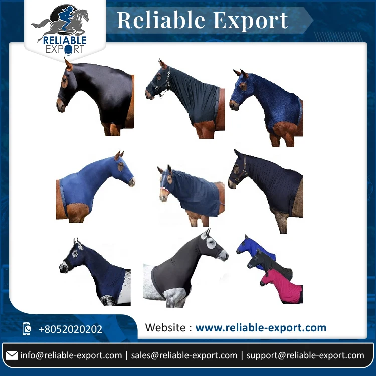 Wholesale Comfortable Horse Spandex Hood With Velpro Chest Fastening Horse Hood