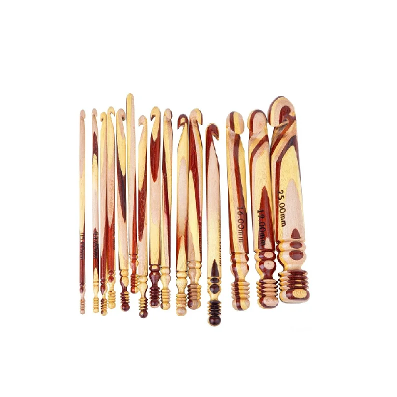 Handmade Wooden Crochet Hooks Multi Wood Yarn Crochet Hooks Handcrafted Rosewood Crochet Hooks Weave Crafts Crochet Tool giftset