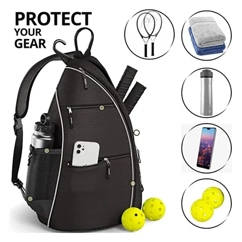 Best Selling Quilted Sports Pickle Ball Bag Racket Tennis Paddle Tote Carry Bag Pickleball Sling Bag