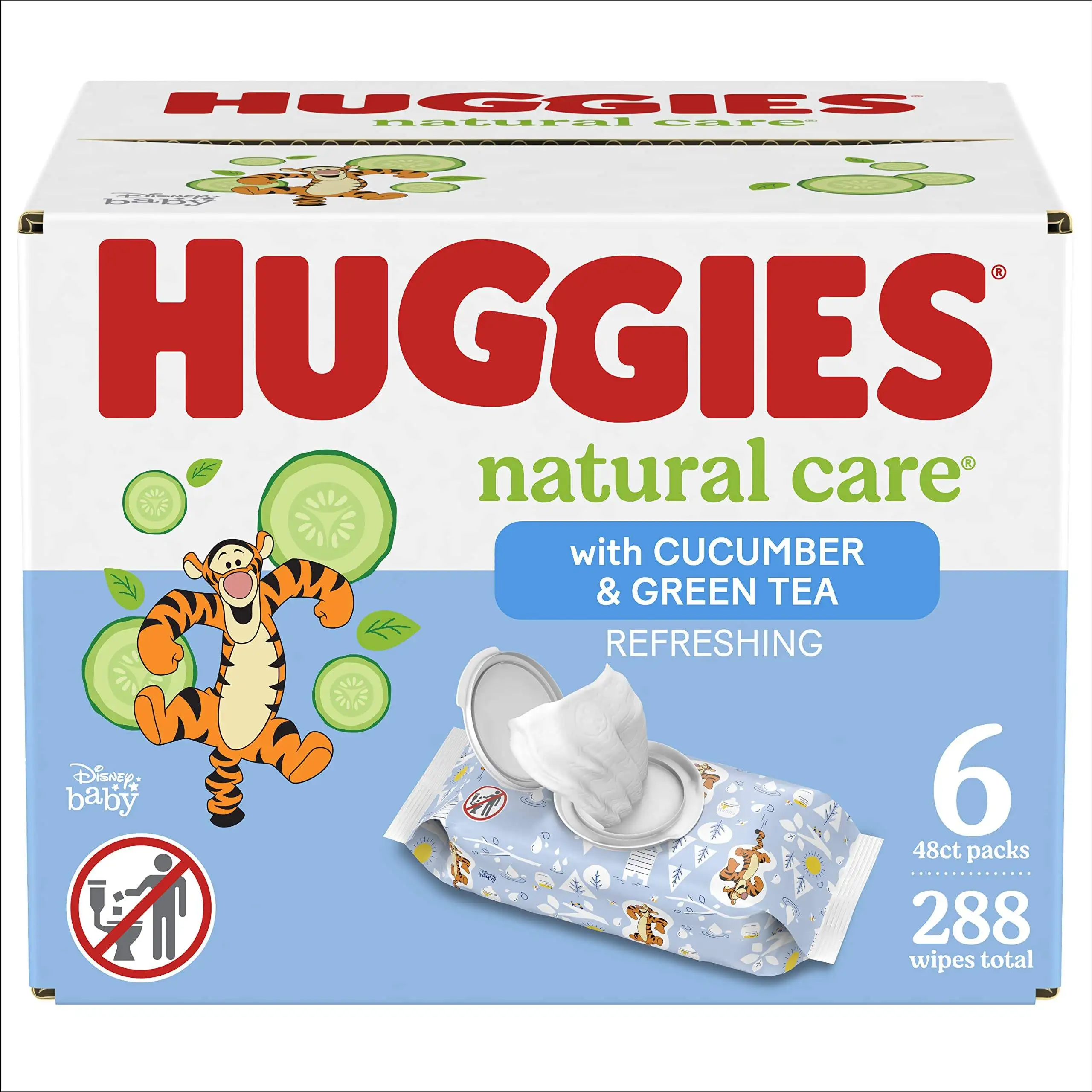 BEST PRICE Huggies Natural Care Sensitive Baby Wipes, Unscented, 6 Pack, 288 Total Ct