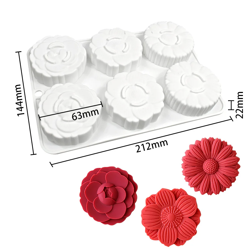 3D Daisy Silicone Cupcake Ten Petal Flower Muffin Cake Mold Chocolate Pudding Jelly Mold Soap Mold Baking Tools