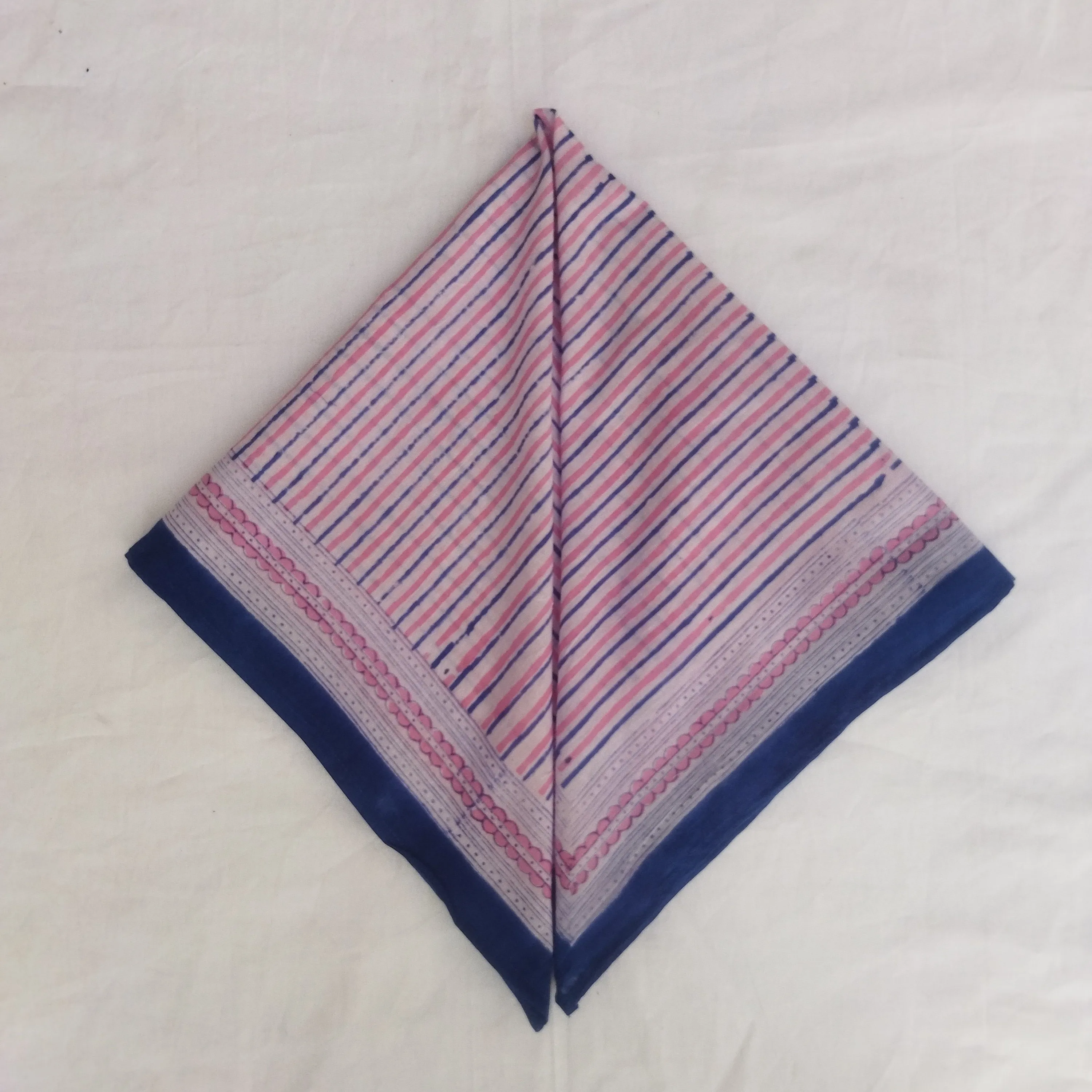 Wholesale New Arrival Hand Block Print Cotton Head Wrap Bandana Scarf For Casual Unisex Clothing, Colorful Scarves For Summer