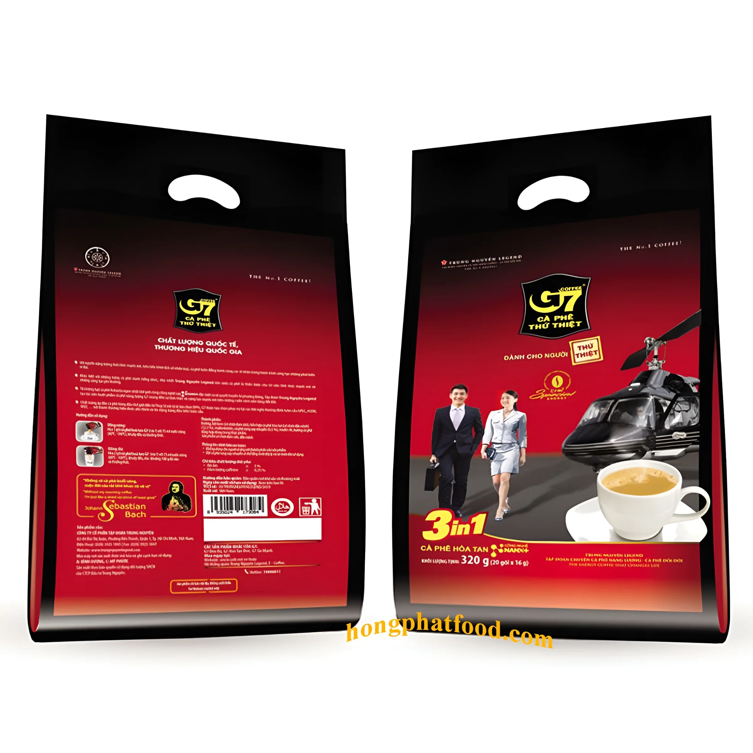 Best seller instant white coffee powder cream cafe g7 convenient for office instant coffee bag 20 sachets 3in1 made in Viet Nam