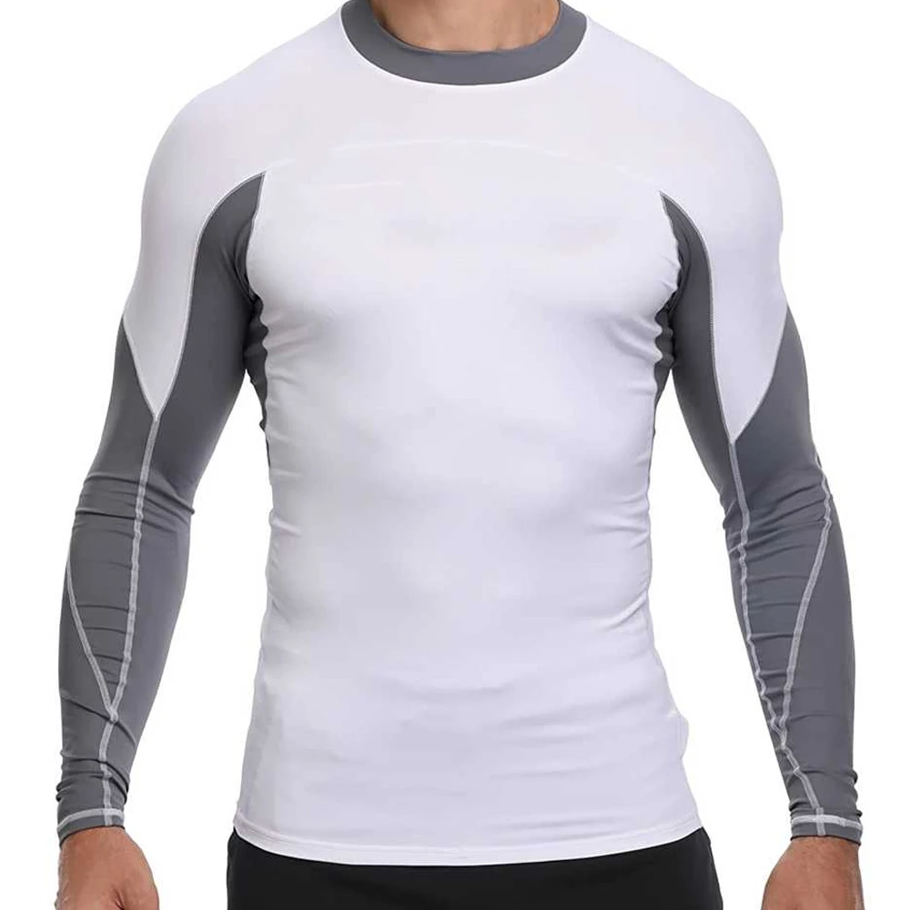Custom Logo Men Outdoor Long Sleeves Rash Guard High Quality Customized Logo Printing Light Weight Rash Guard For Men