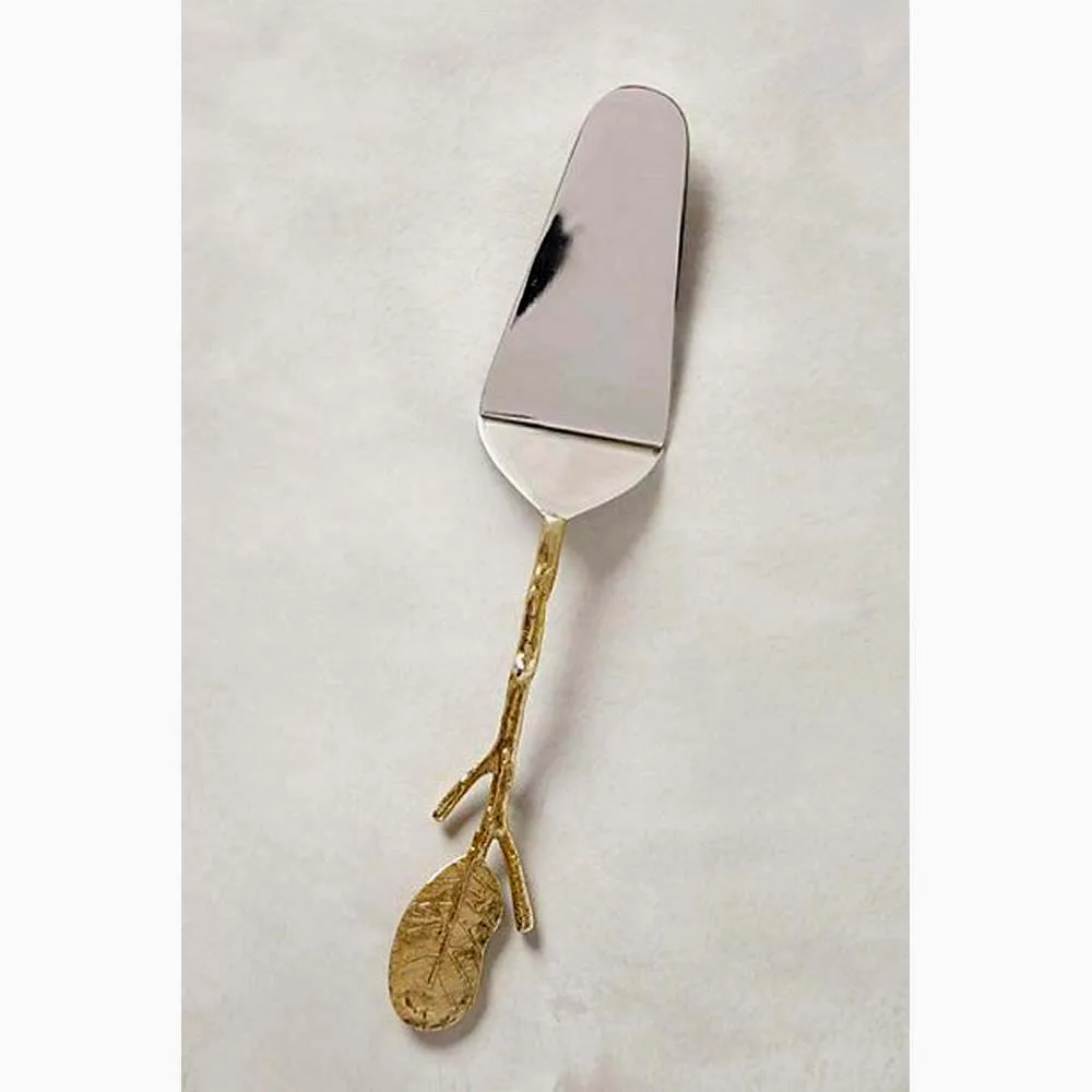 Stainless steel Gold Plated cheese Slicer set Stainless Steel Cheese Tools Gold Thick handle Cheese Spreader Set