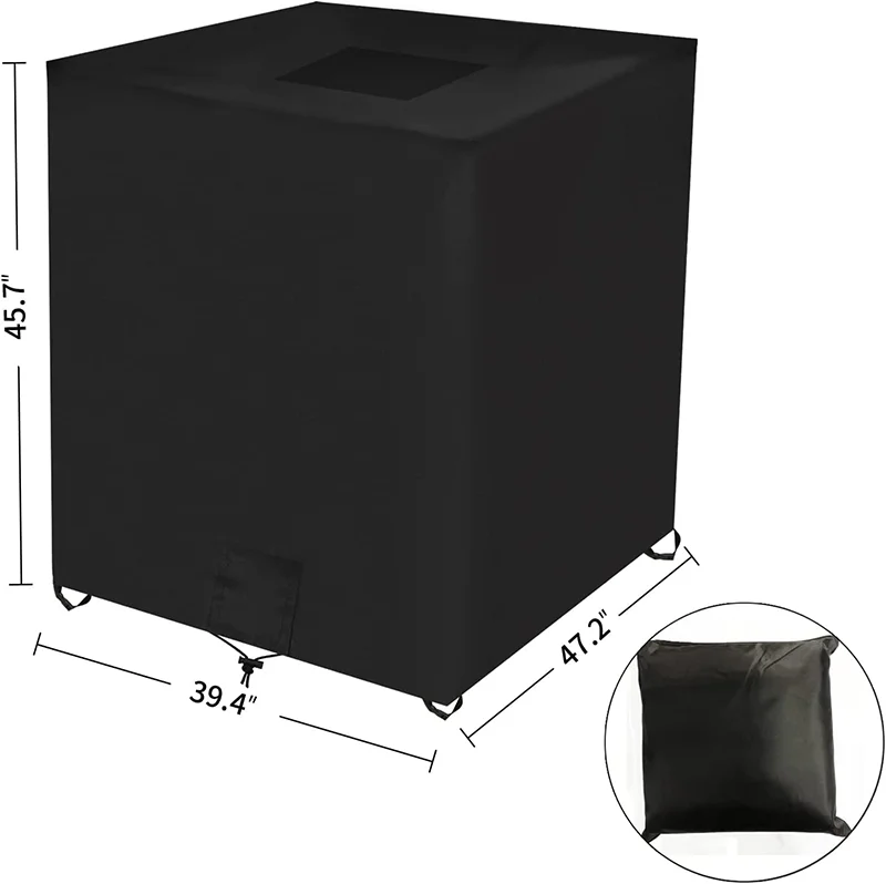 275 Gallon Tote Sunshade Water Proof Protective Hood 1000 L Garden Water Tank Black