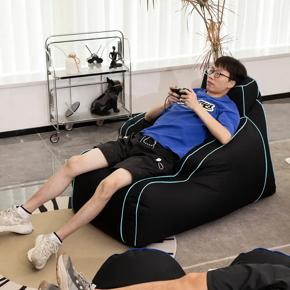 Luckysac Wholesale Customized Big Beanbag Chair Lounger Sofa Cover Gaming Bean Bag Chair