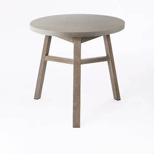 Hot Selling Premium Design Modern round Grey Marble Top Wooden Table Unique Center Coffee Table for Living Room Indoors Use