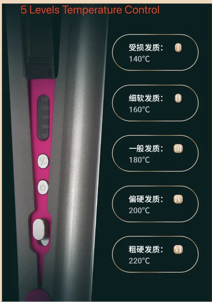 Professional planchas de cabello Private Label Flat iron Titanium PTC Heat 450 degree Curling Salon Portable Hair Straightener