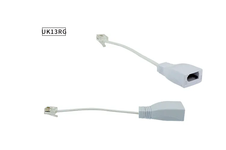 Customized US RJ11 to UK BT Ethernet to Phone Line Converter Adapter Cable