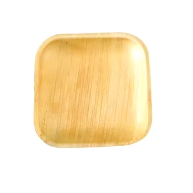 New Areca Fast Food Dessert Plates Small Square Bamboo Wood Paper 5 Inches Snacks Dishes for Party Dinner Pack of 50 Pcs