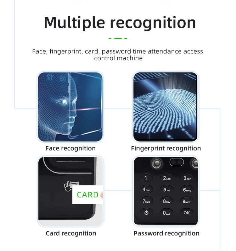 Cloud RFID Card reader fingerprint face time attendance machine with free sdk