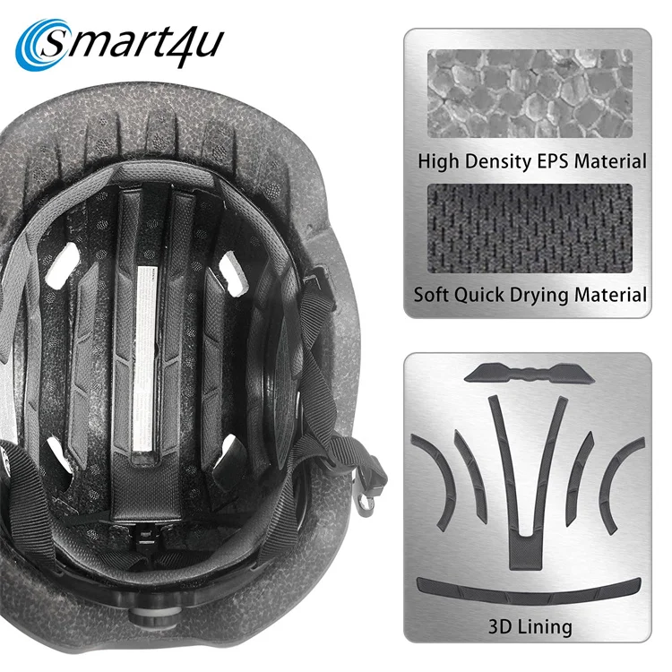 Smart4u helmets professional fall detection scooter smart helmet bike helm bremslicht bicycle helmets