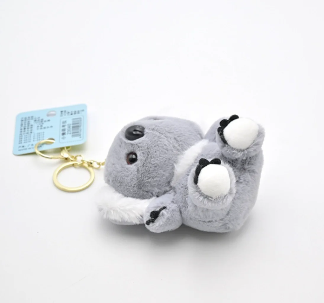 NEW Stuffed Toys Koala Keychains Plush Keyring Stuffed Animal Pendant Doll Key Bag Pendant Charms Hanging Ornament