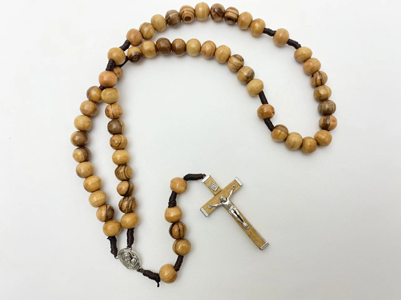 Olive Wood beaded rosary