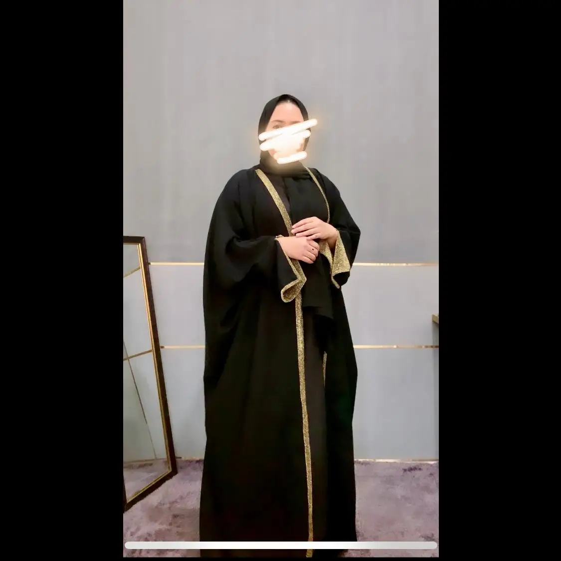 Abaya Eliza Breathable and Seamless Ethnic Kaftan Dress for Adults One Size Fits All for Prayer Use