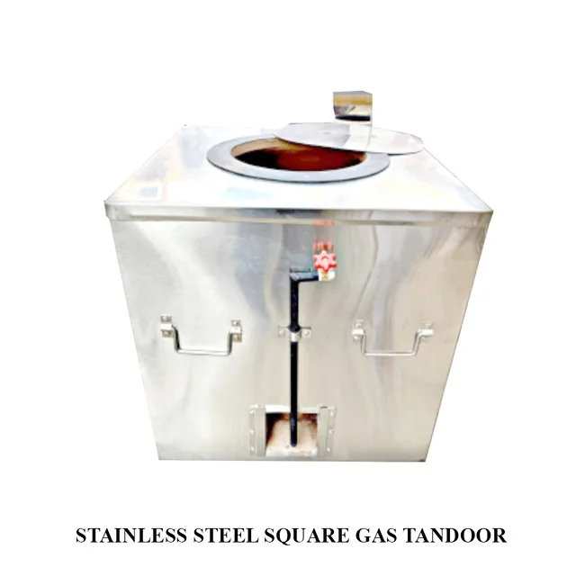 Hot Sale Stainless Steel Charcoal & Gas Operated Commercial Oven Square Tandoor For Restaurants and Hotel Kitchen Use