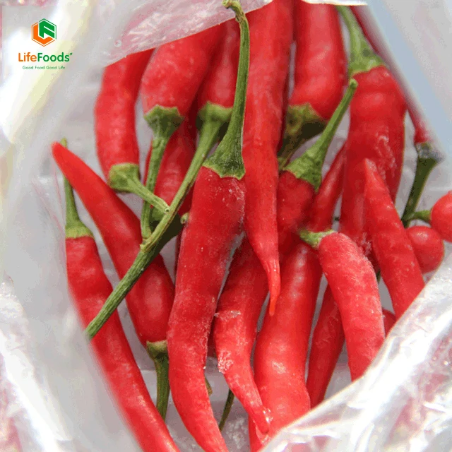 Style origin shelf package vacuum life bag ODM support wholesales frozen vegetables IQF Chili Lifefoods from Vietnam