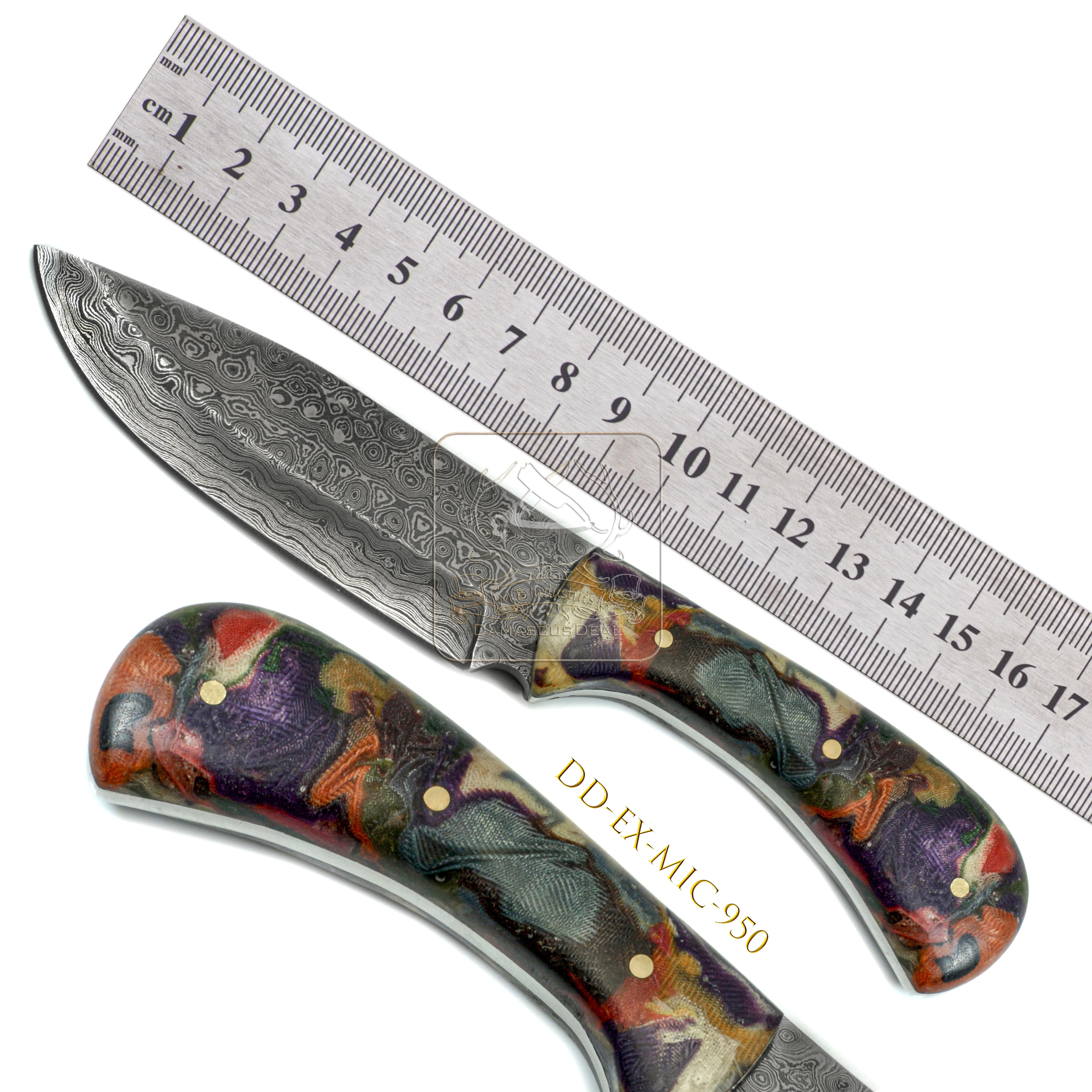 DD-EX-MIC-950 Damascus Steel Pocket Knife 192 Layers Outdoor Bushcraft Survival Hunting Knife G10 Marble Micarta Handle Camping