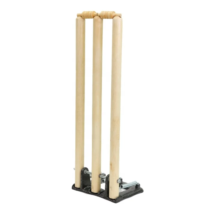 Cricket Wooden Spring Return Stump Set freestanding for training sessions in schools and clubs at wholesale prices from India
