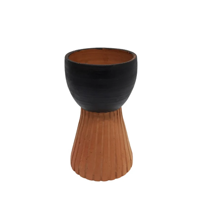 Clay Made Latest Design Candle Pillar Holder Terracotta Colour Taper Candle Holder For Home & Restaurant Decor