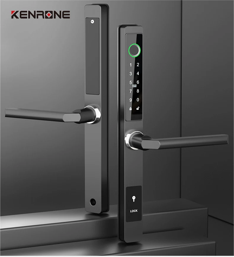 European American Style Handle Apartment Home Fingerprint Waterproof Smart Lock