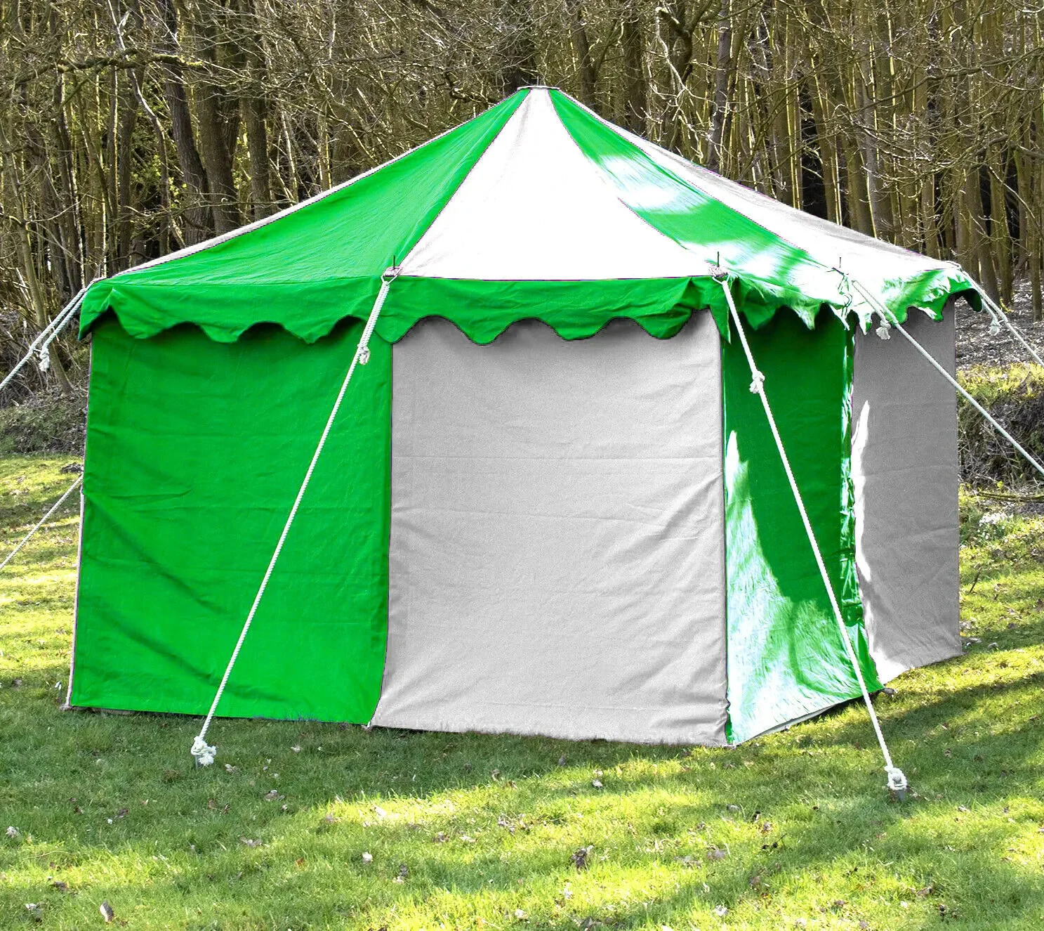 4x4 Sq. meter Sturdy Square Tent for Medieval Reenactment, Faire, and Camping - Authentic Design, Durable Materials, Easy Setup