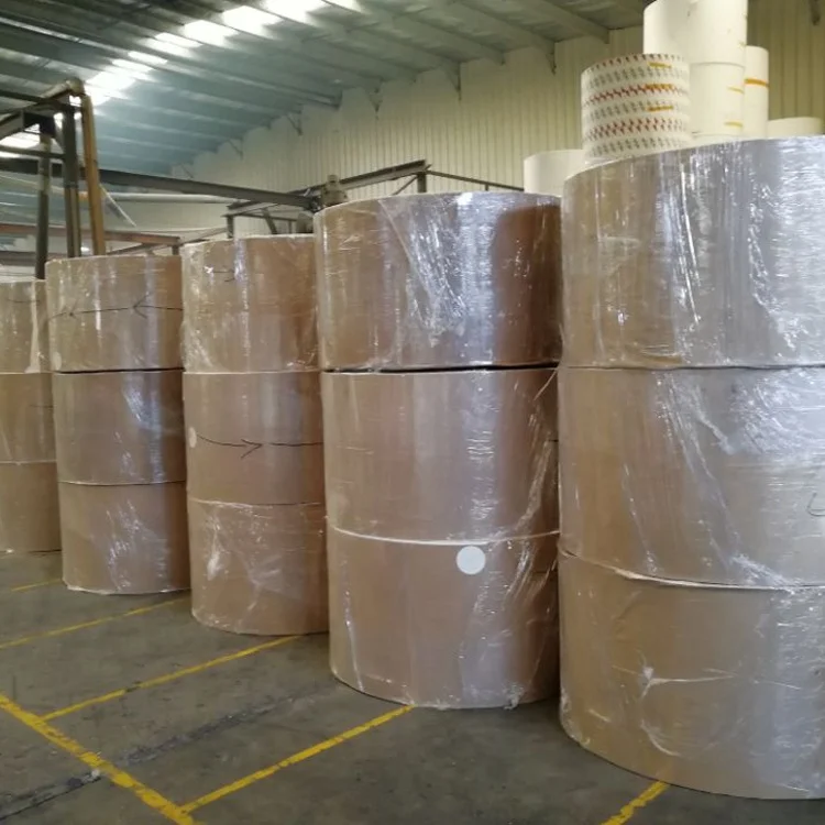 PE Coated Kraft Paper Cup Roll Food Grade Raw Materials Factory Cup Paper Jumbo Roll PE-coated Lamination