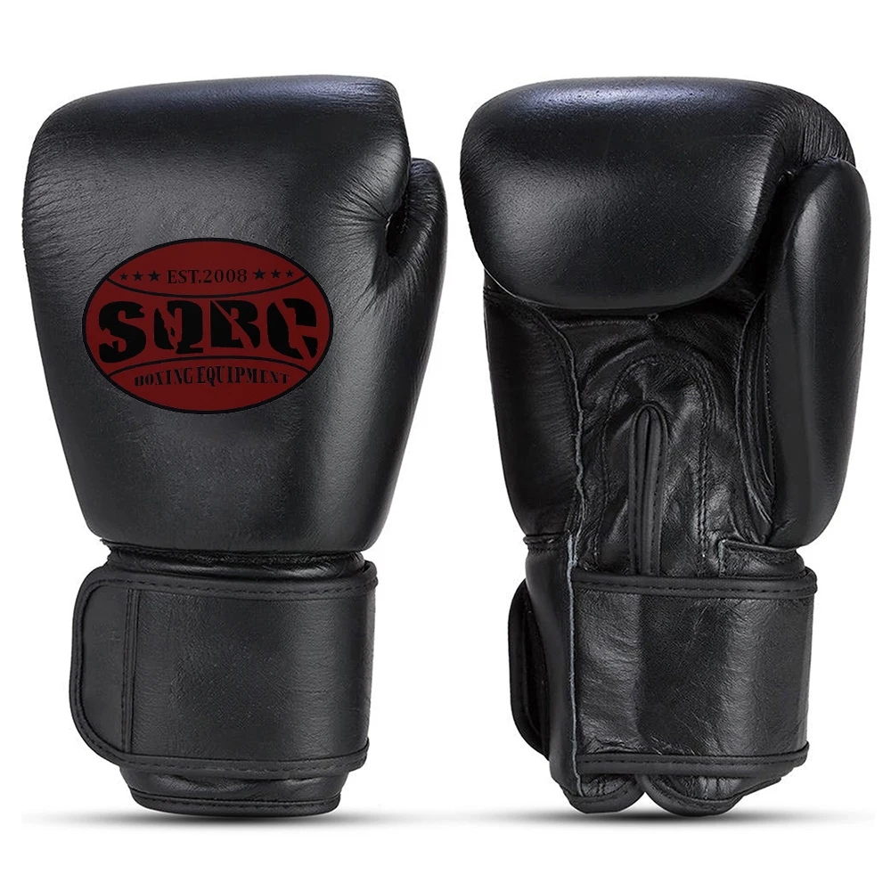 Black Leather Training Gloves, High Quality Boing Kickboxing Gloves, Training Sparring Gloves & Boxing Gloves