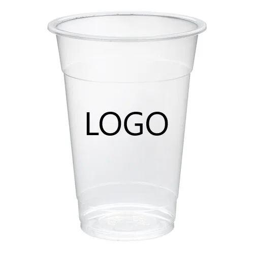 Jiuzhou _ Customized Logo PP-Y500ml  Disposable bubble boba  tea Plastic cup