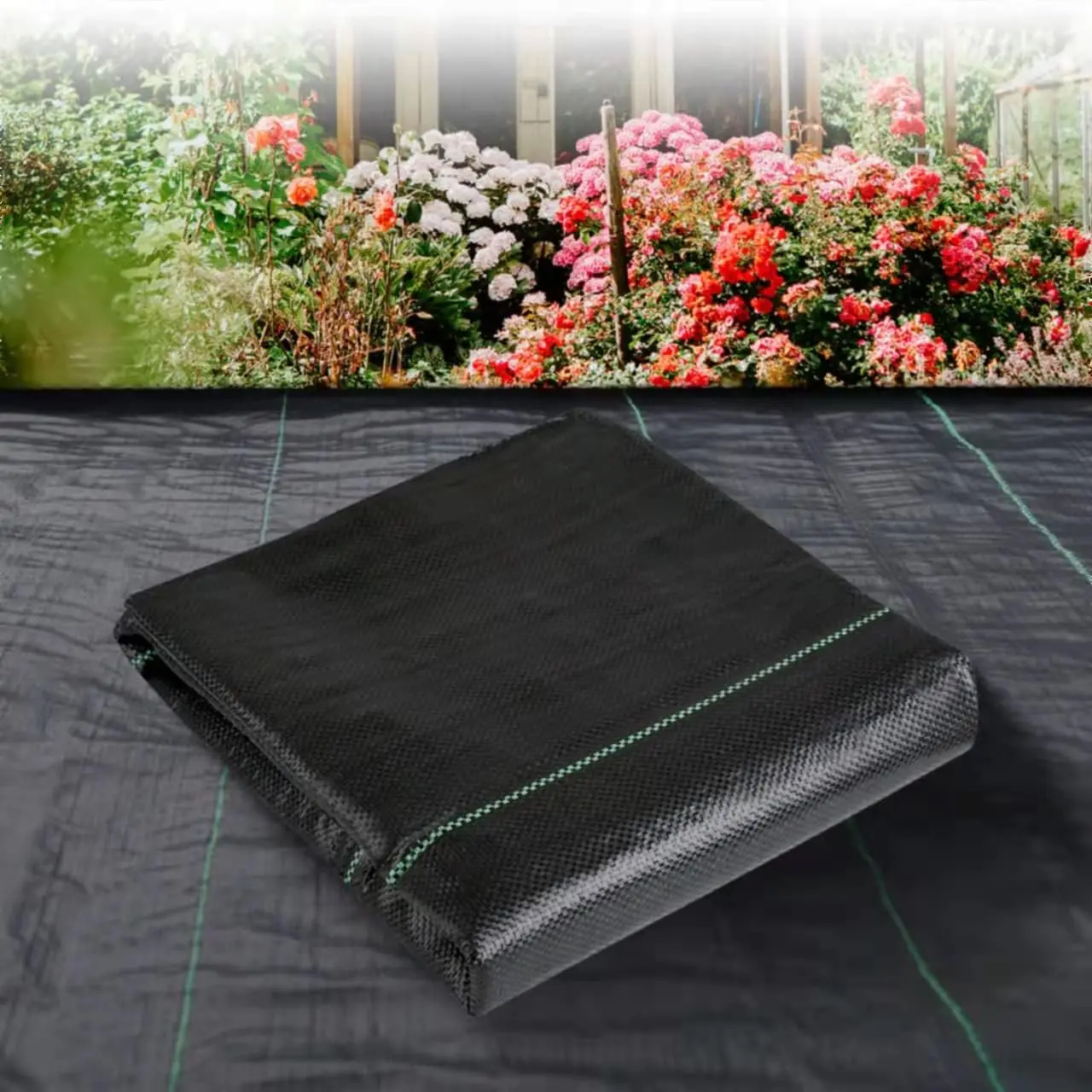 black agricultural mulch film Agrotextile woven weed control mat black plastic ground cover