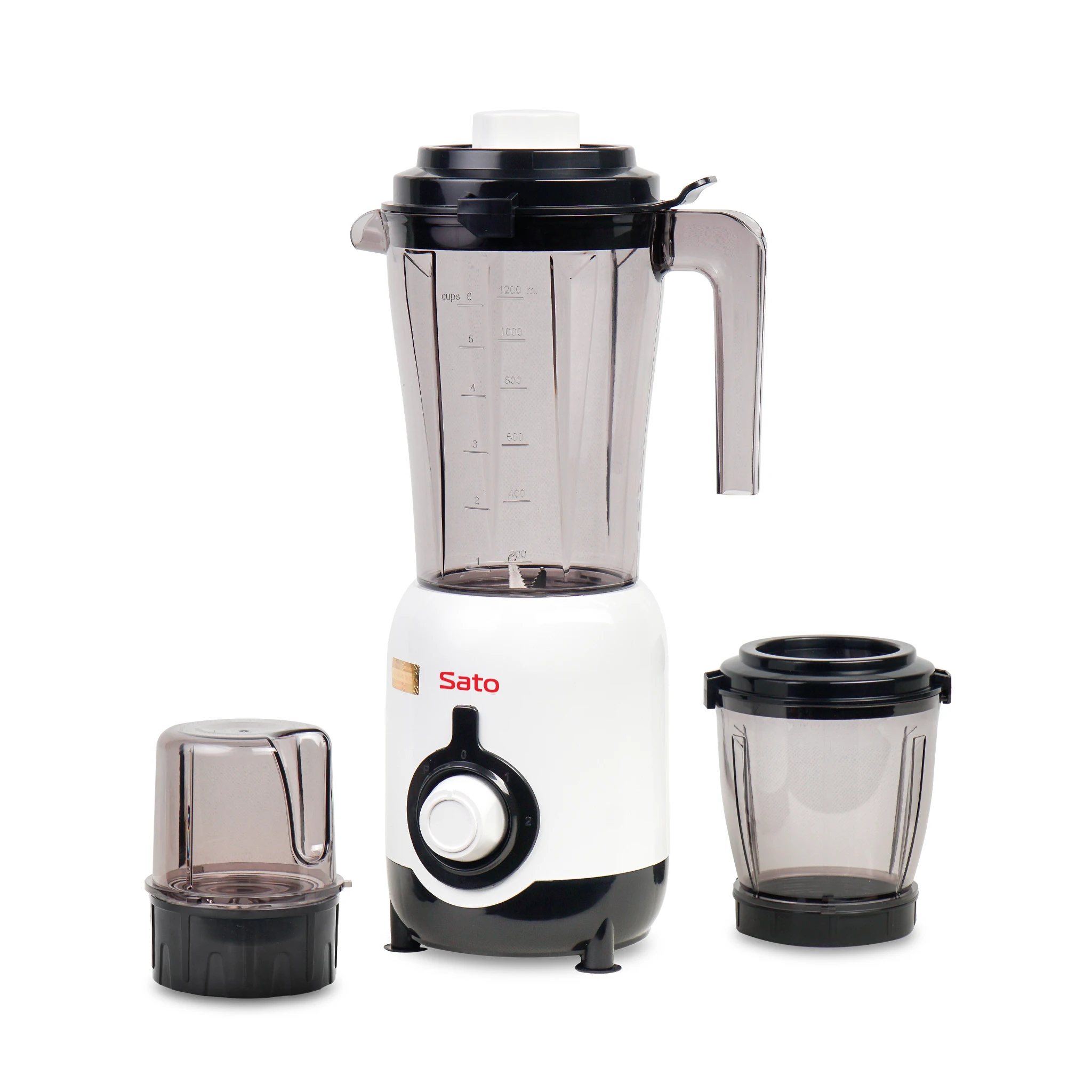 SATO MX8304A Wholesale Multi-function Blender With 3 Jars Made By ABS Plastic Good Impact Resistance 1.4L Capacity For House